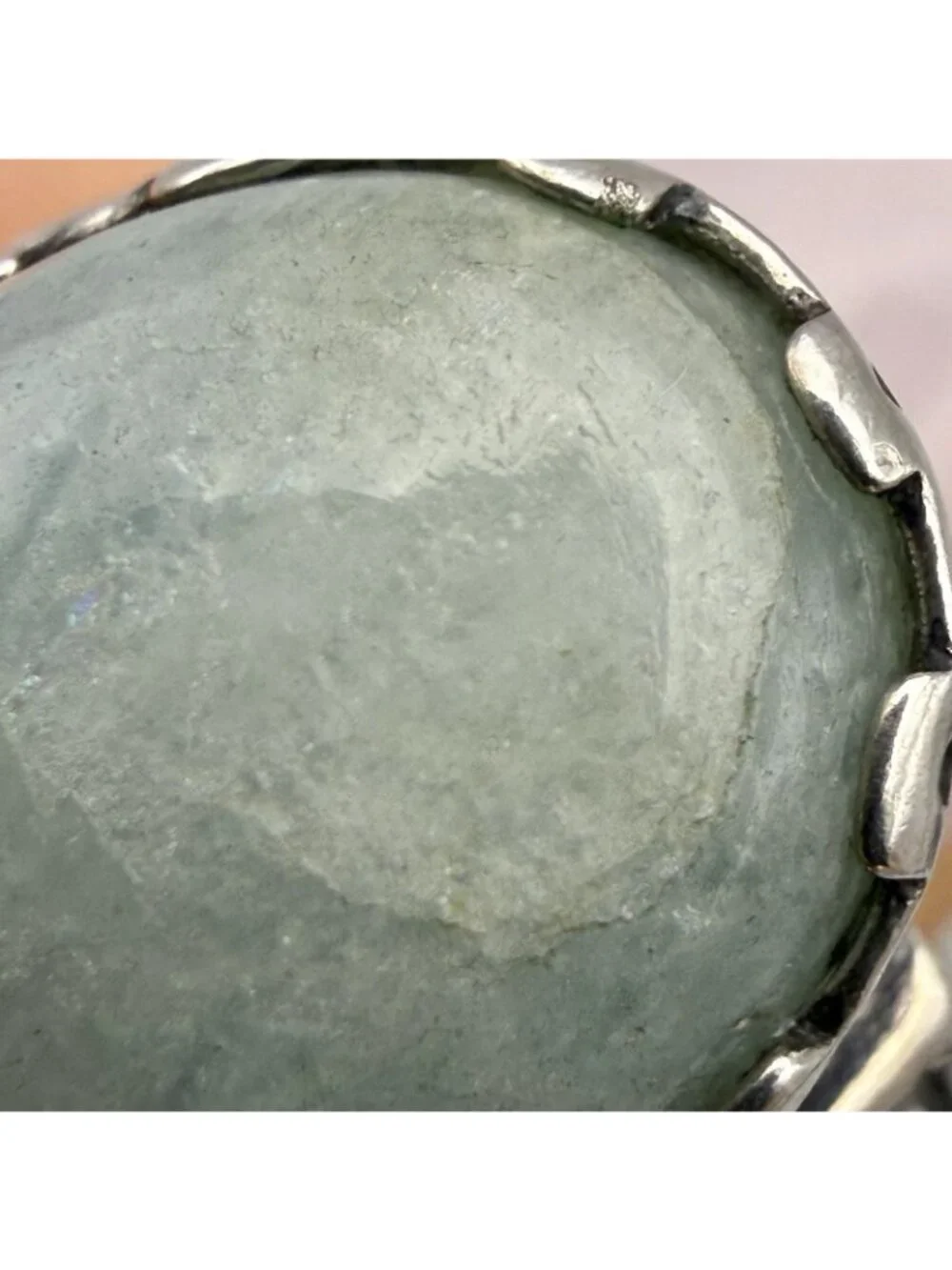 Carolyn Pollack Milky Aquamarine Shield Ring Relios Sterling Silver Size 7